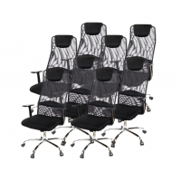 Комплект кресел АКЛАС Асигару Т CH TILT 8 шт Черный (Черный)